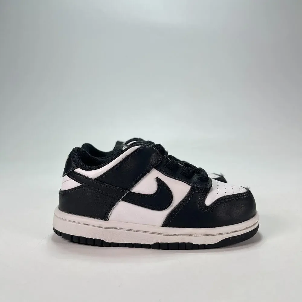 Nike Dunk Low Panda Black White Low Top Sneakers Shoes CW1589-100 Kids Size 7C
